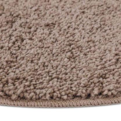 Anti-slip Shaggy Rug Brown 120 x 120 cm PP