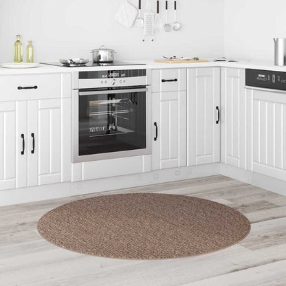 Anti-slip Shaggy Rug Brown 120 x 120 cm PP