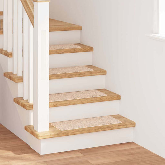 Anti-slip Stair Mats 15 pcs 60 x 25 cm Cream PP Rectangular