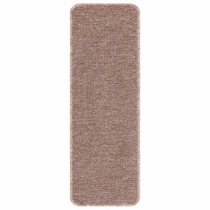 Anti-slip Stair Mats 15 pcs Light brown 60 x 25 cm PP