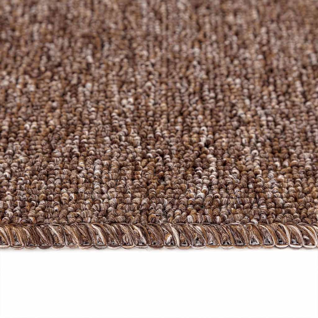 Anti-slip Stair Mats Latex backing 15 pcs Brown 60 x 25 cm PP