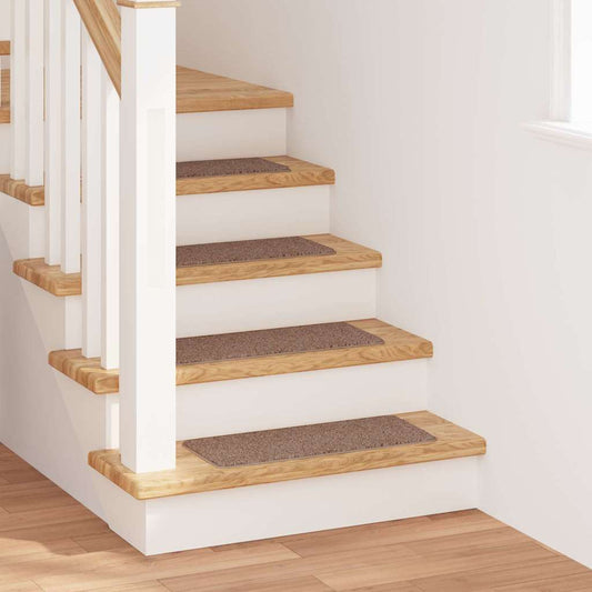 Anti-slip Stair Mats 15 pcs 60 x 25 cm Brown PP Rectangular