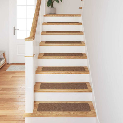 Anti-slip Stair Mats Latex backing 15 pcs Yellow 75 x 20 cm PP