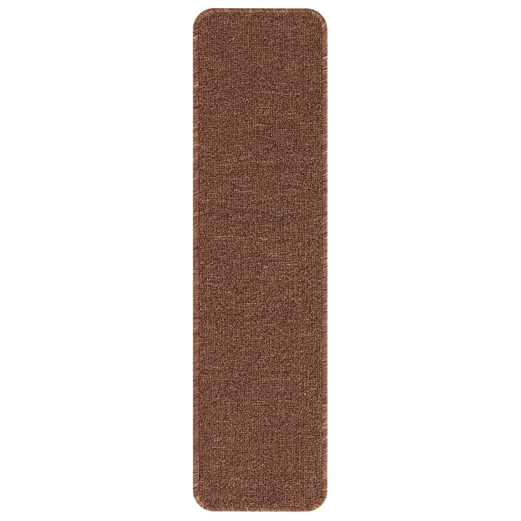 Anti-slip Stair Mats Latex backing 15 pcs Yellow 75 x 20 cm PP