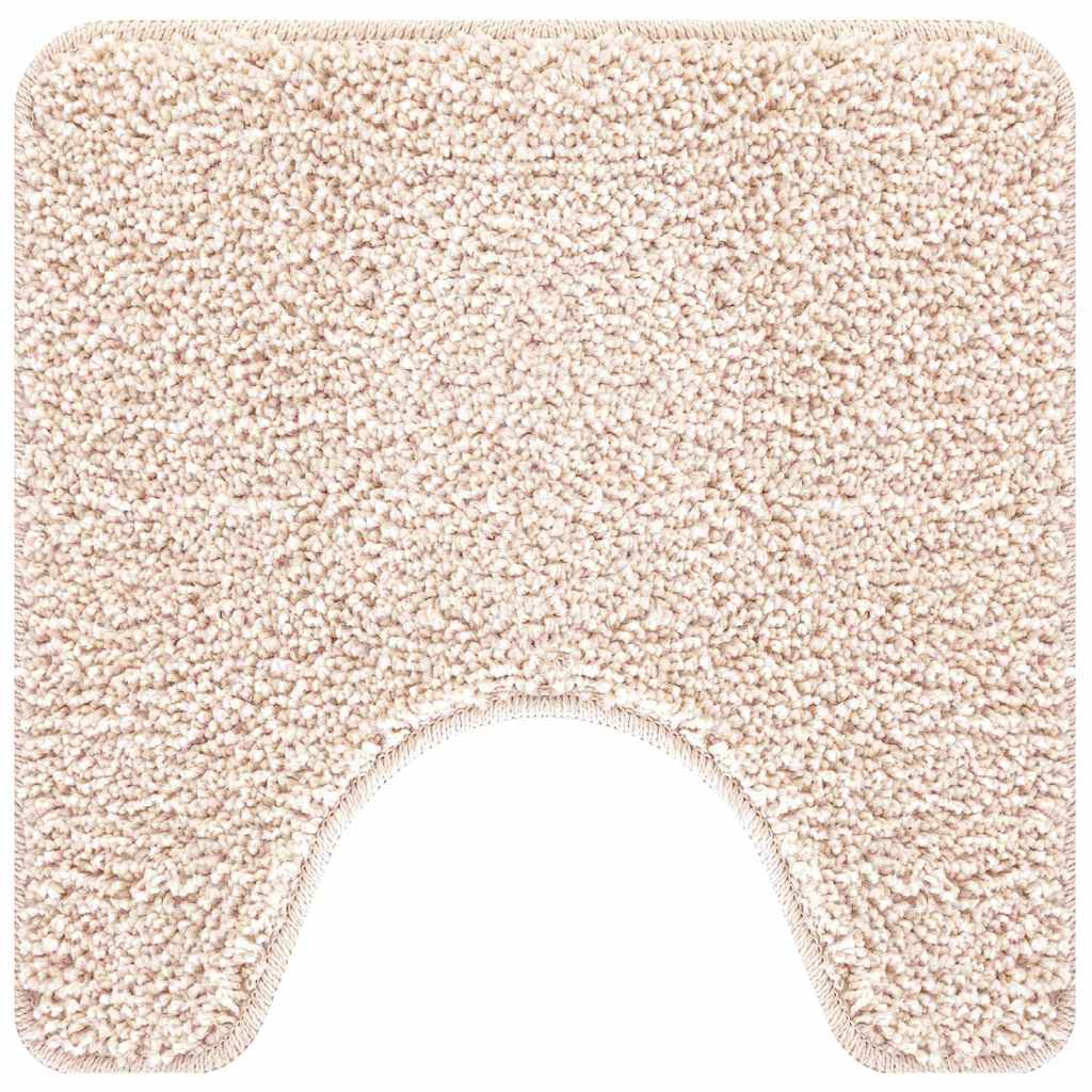 Anti-slip Bath Mat with Toilet Cut Cream 50 x 50 cm PP