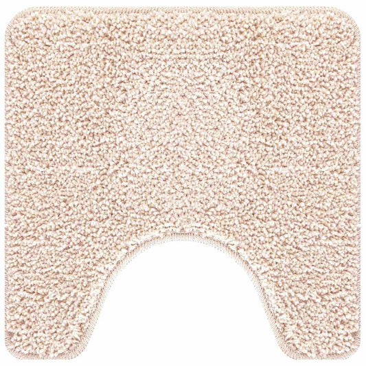 Anti-slip Bath Mat with Toilet Cut Cream 50 x 50 cm PP