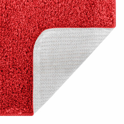 Anti-slip Bath Mat with Toilet Cut Red 50 x 50 cm PP
