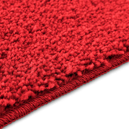 Anti-slip Bath Mat with Toilet Cut Red 50 x 50 cm PP