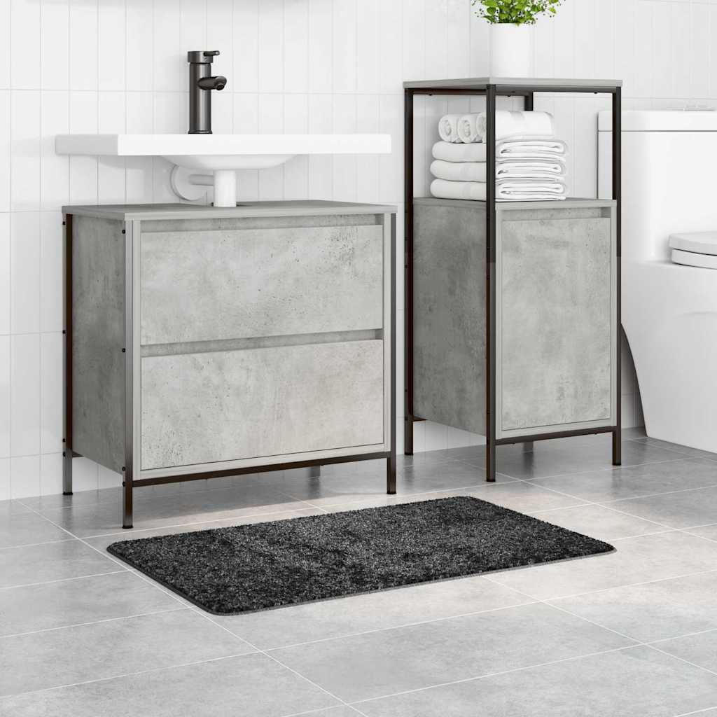 Anti-slip Bath Mat Dark grey 50 x 80 cm PP