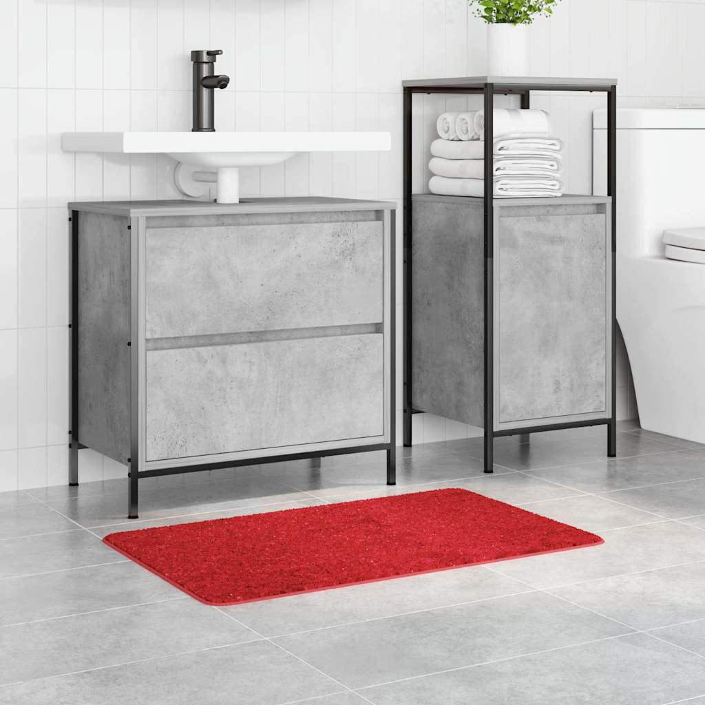Anti-slip Bath Mat Red 50 x 80 cm PP