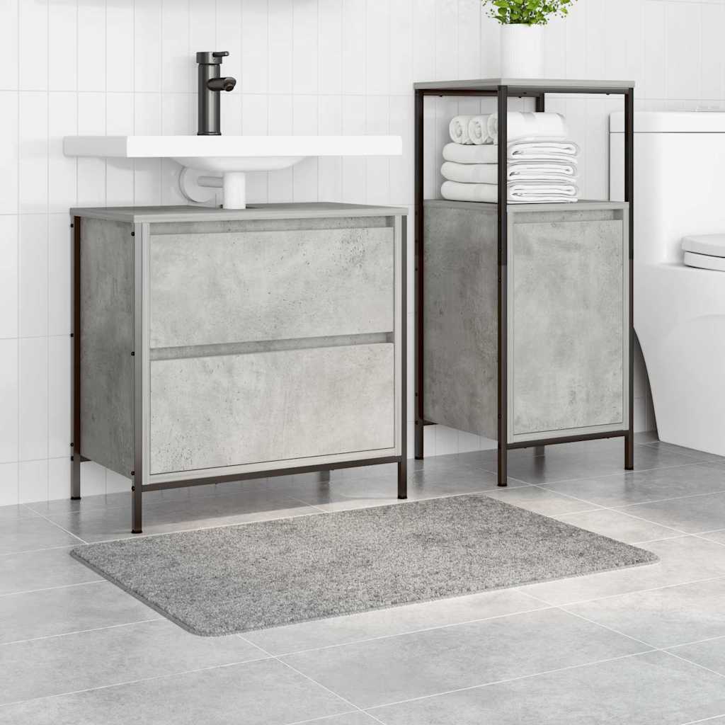 Anti-slip Bath Mat Grey 60 x 90 cm PP