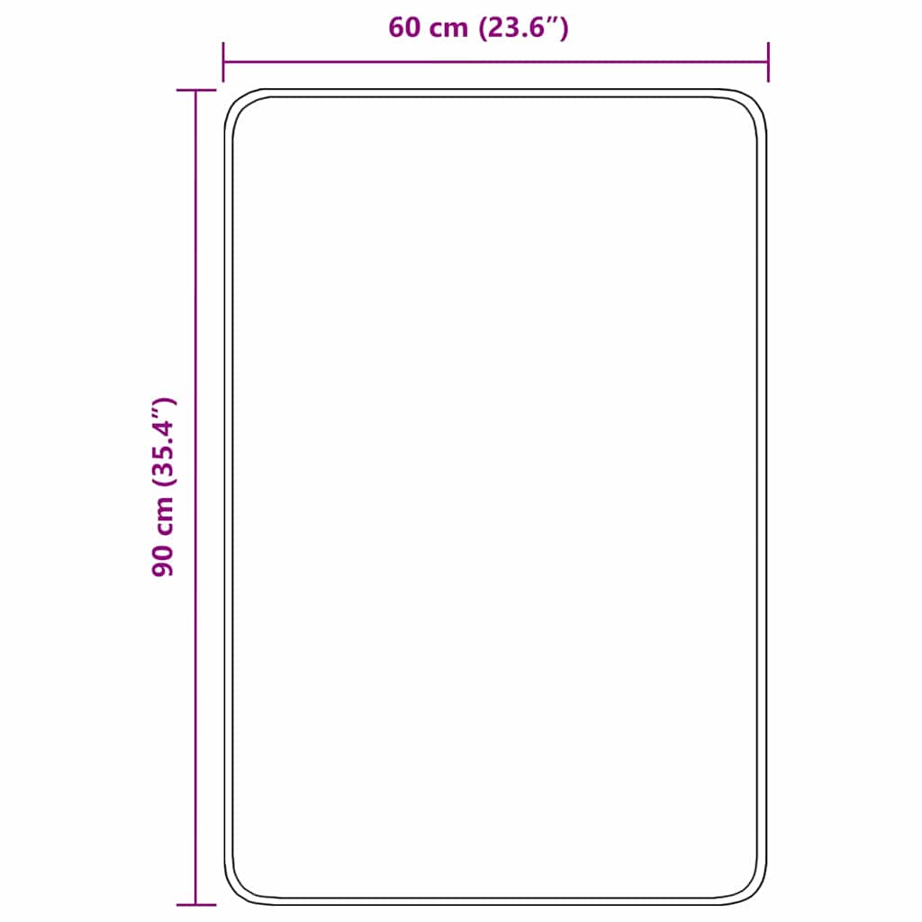 Anti-slip Bath Mat Cream 60 x 90 cm PP