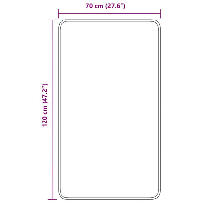Anti-slip Bath Mat Cream 70 x 120 cm PP
