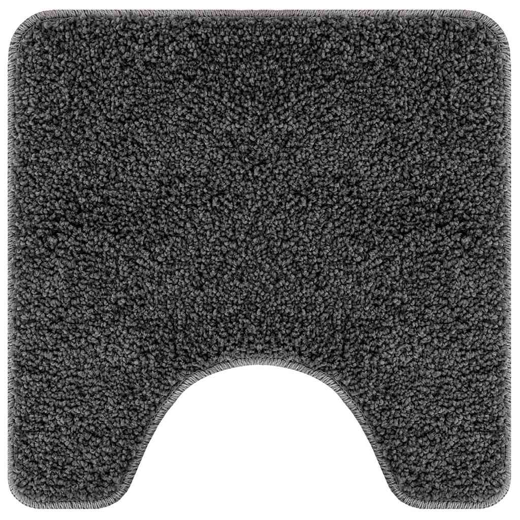 Anti-slip Bath Mat Set 2 pcs Dark Grey PP