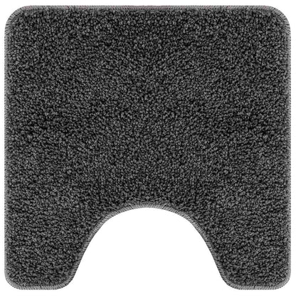 Anti-slip Bath Mat Set 2 pcs Dark Grey PP