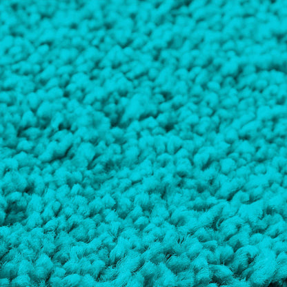 Anti-slip Bath Mat Set 2 pcs Turquoise PP
