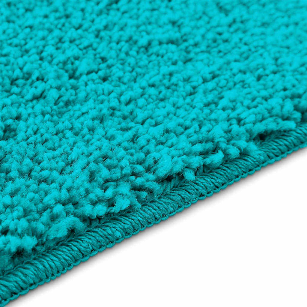 Anti-slip Bath Mat Set 2 pcs Turquoise PP