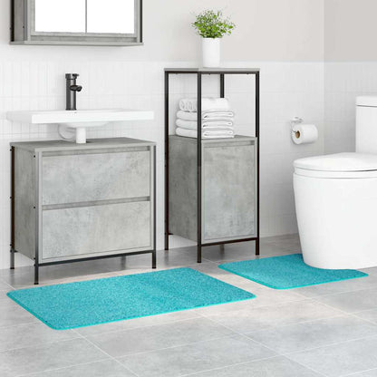 Anti-slip Bath Mat Set 2 pcs Turquoise PP