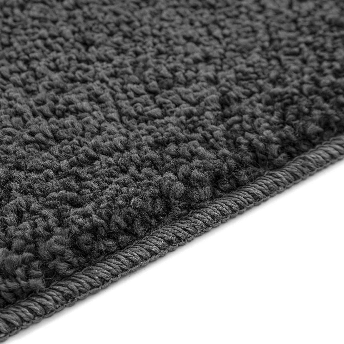 Anti-slip Bath Mat Set 3 pcs Dark grey PP