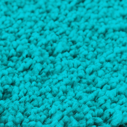 Anti-slip Bath Mat Set 3 pcs Turquoise PP
