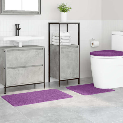 Anti-slip Bath Mat Set 3 pcs Purple PP