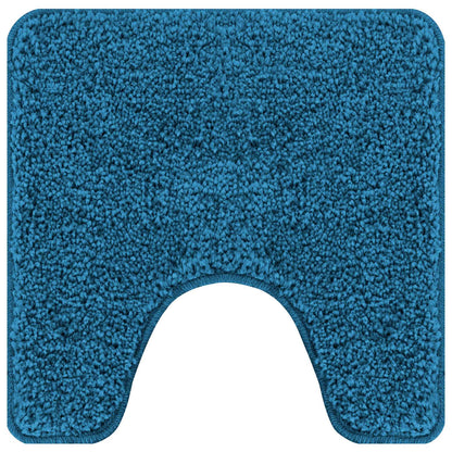 Anti-slip Bath Mat Set 3 pcs Blue PP