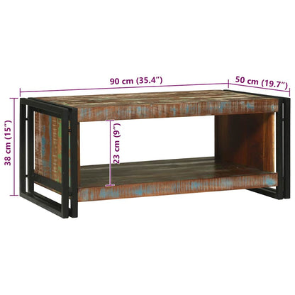 Coffee Table Multicolour 90 x 50 x 38 cm Solid Reclaim Wood