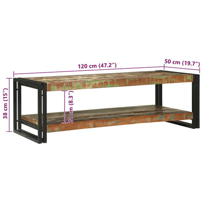 Coffee Table Multicolour 120 x 50 x 38 cm Solid Reclaim Wood