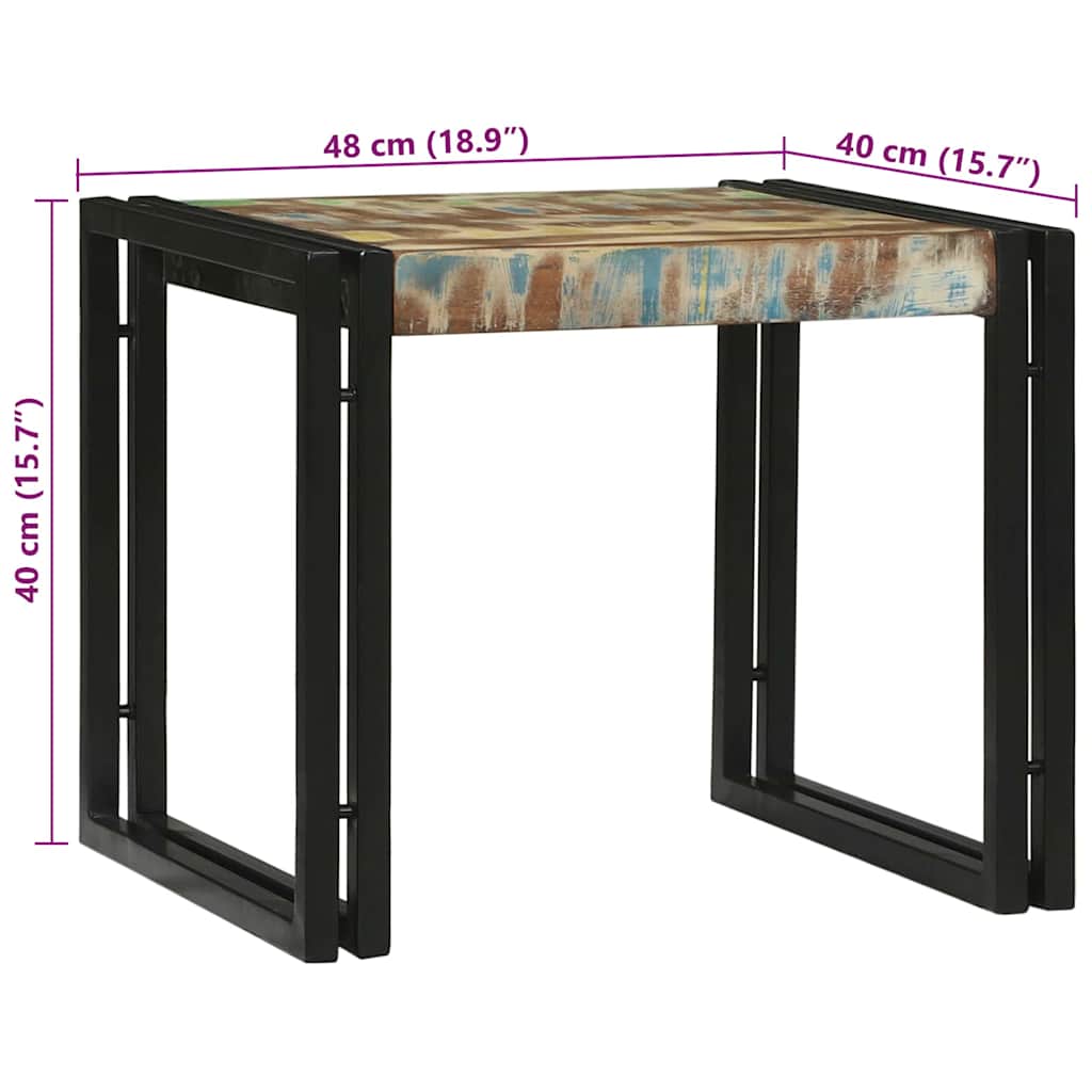 Coffee Table 2 pcs Multicolour Solid Reclaim Wood