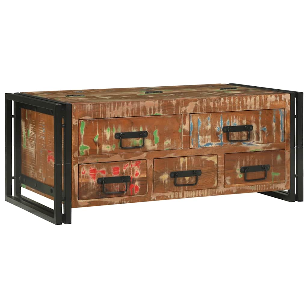 Coffee Table Multicolour 90 x 50 x 38 cm Solid Reclaim Wood