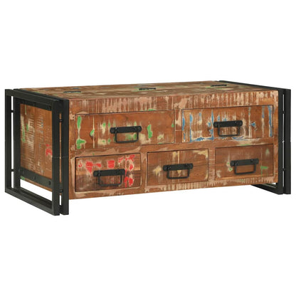 Coffee Table Multicolour 90 x 50 x 38 cm Solid Reclaim Wood