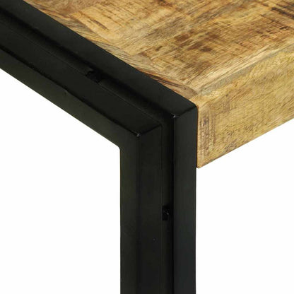 Nesting Table 3 pcs Brown and Black Solid Mango Wood and Metal