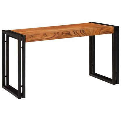 Nesting Table 3 pcs Brown and Black Solid Acacia Wood and Metal