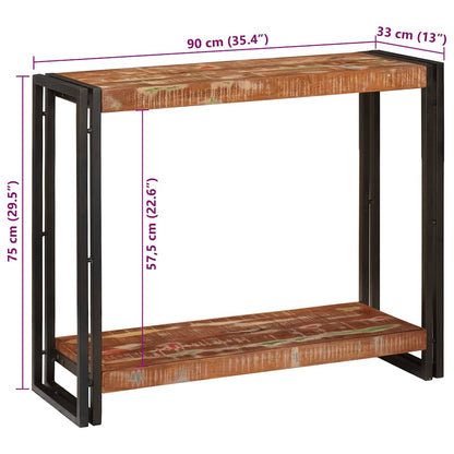 Console Table Multicolour 90 x 33 x 75 cm Solid Reclaim Wood