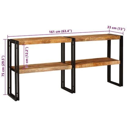 Console Table Brown 160 x 33 x 75 cm Solid Mango Wood