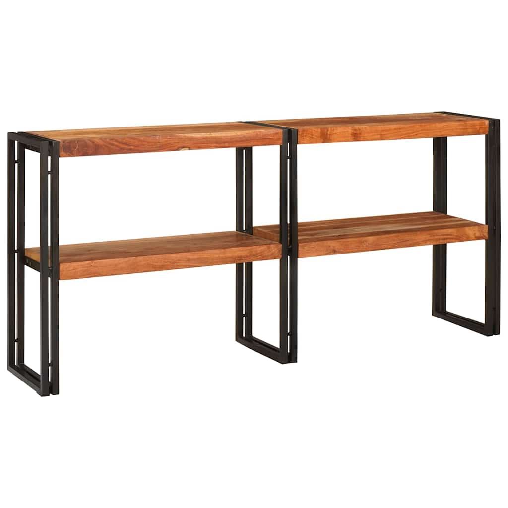 Console Table Brown 160 x 33 x 75 cm Solid Acacia Wood
