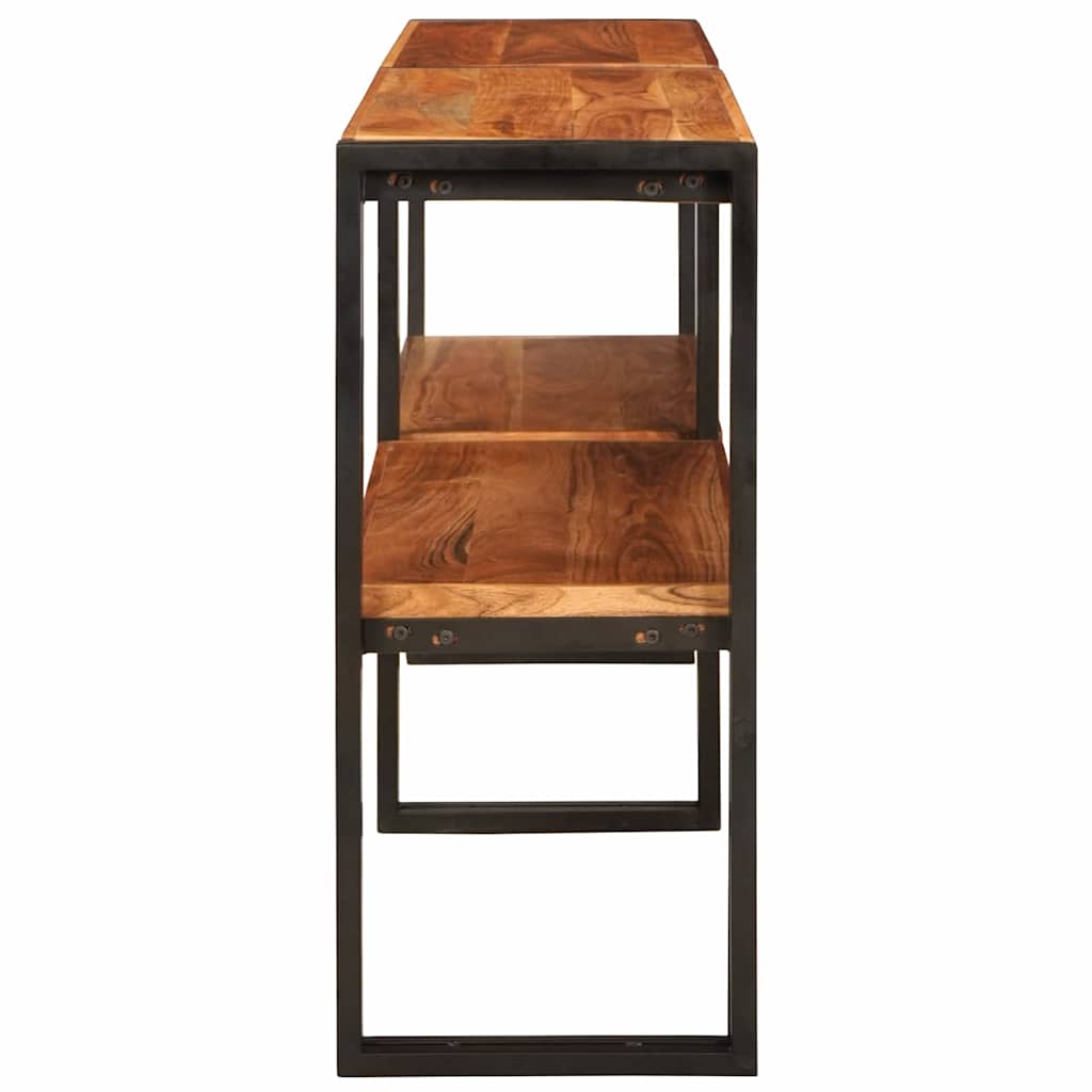 Console Table Brown 160 x 33 x 75 cm Solid Acacia Wood