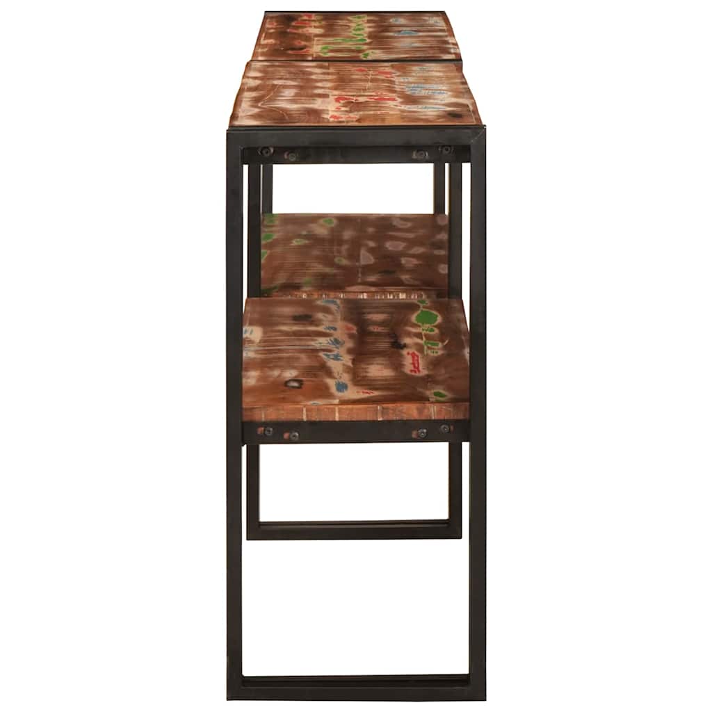 Console Table Multicolour 160 x 33 x 75 cm Solid Reclaim Wood
