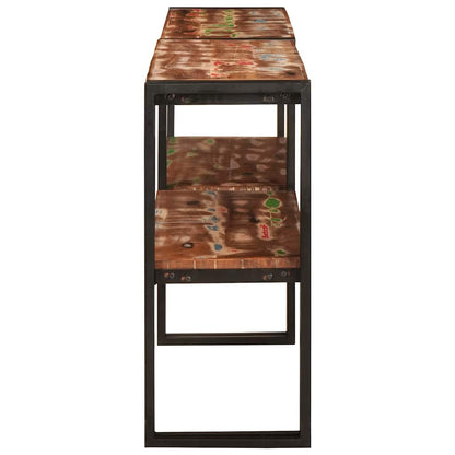 Console Table Multicolour 160 x 33 x 75 cm Solid Reclaim Wood