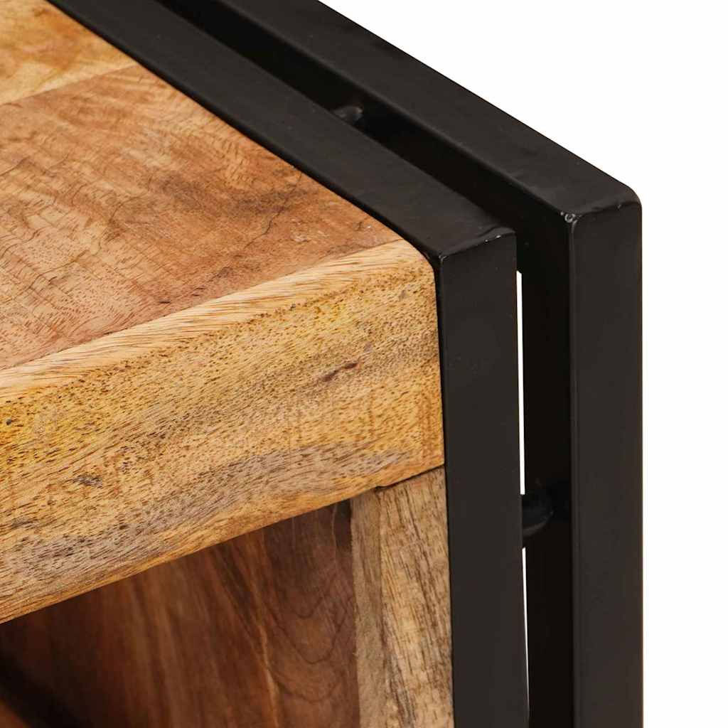 Wine Rack Brown 120 x 45 x 33 cm Solid Rough Mango Wood