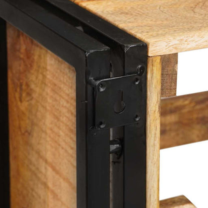 Wine Rack Brown 120 x 45 x 33 cm Solid Rough Mango Wood