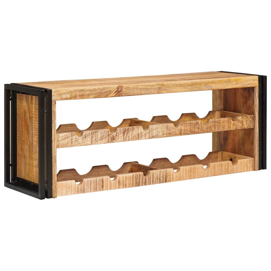 Wine Rack Brown 120 x 45 x 33 cm Solid Rough Mango Wood
