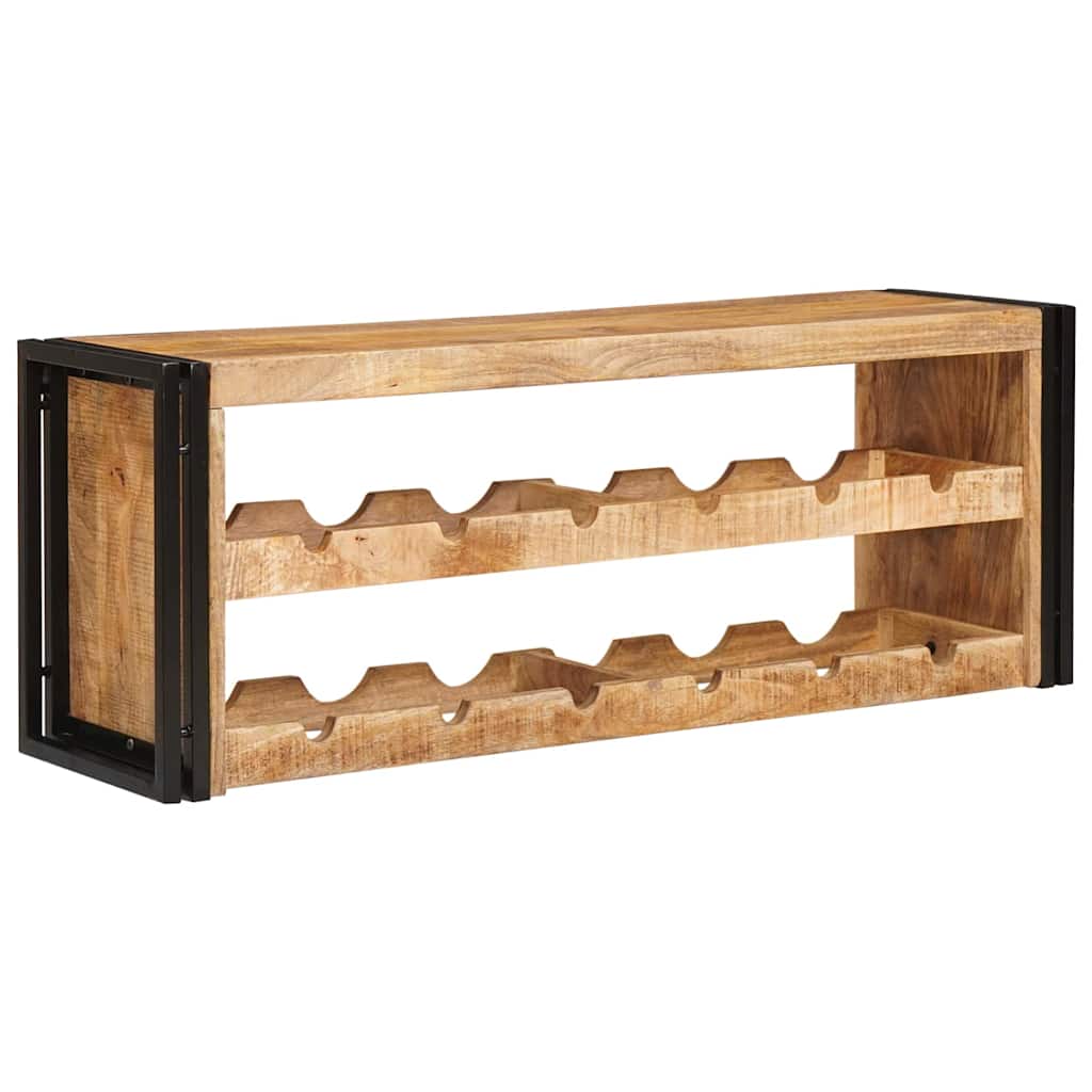 Wine Rack Brown 120 x 45 x 33 cm Solid Rough Mango Wood