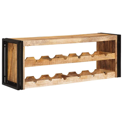 Wine Rack Brown 120 x 45 x 33 cm Solid Rough Mango Wood