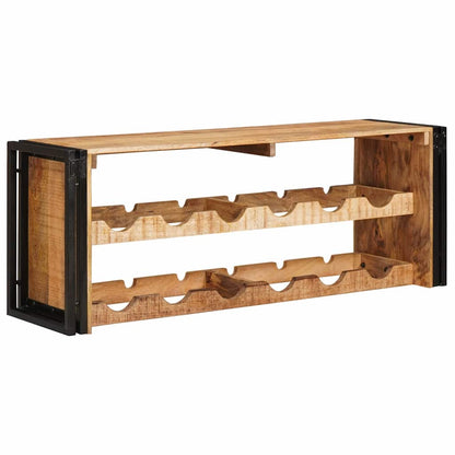 Wine Rack Brown 120 x 45 x 33 cm Solid Rough Mango Wood
