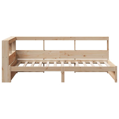 Bookcase Bed without Mattress 90x190 cm Solid Wood Pine