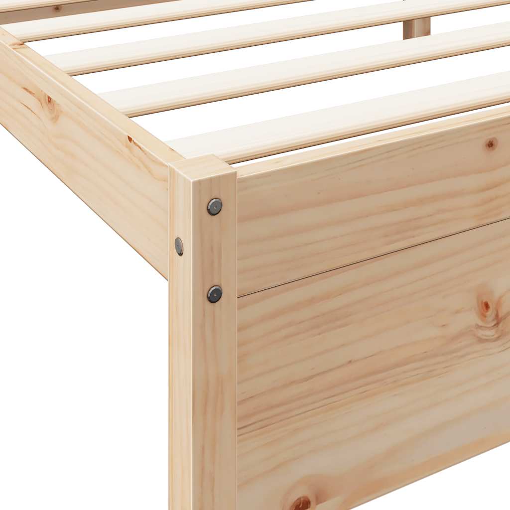 Bookcase Bed without Mattress 90x190 cm Solid Wood Pine