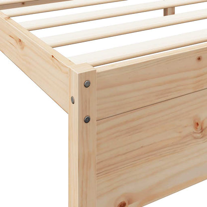 Bookcase Bed without Mattress 90x190 cm Solid Wood Pine