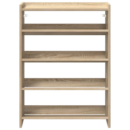 Shoe Rack Sonoma Oak 60x25x81 cm Engineered Wood