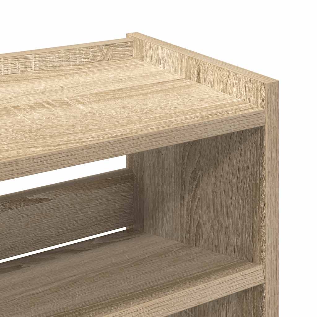 Shoe Rack Sonoma Oak 60x25x81 cm Engineered Wood